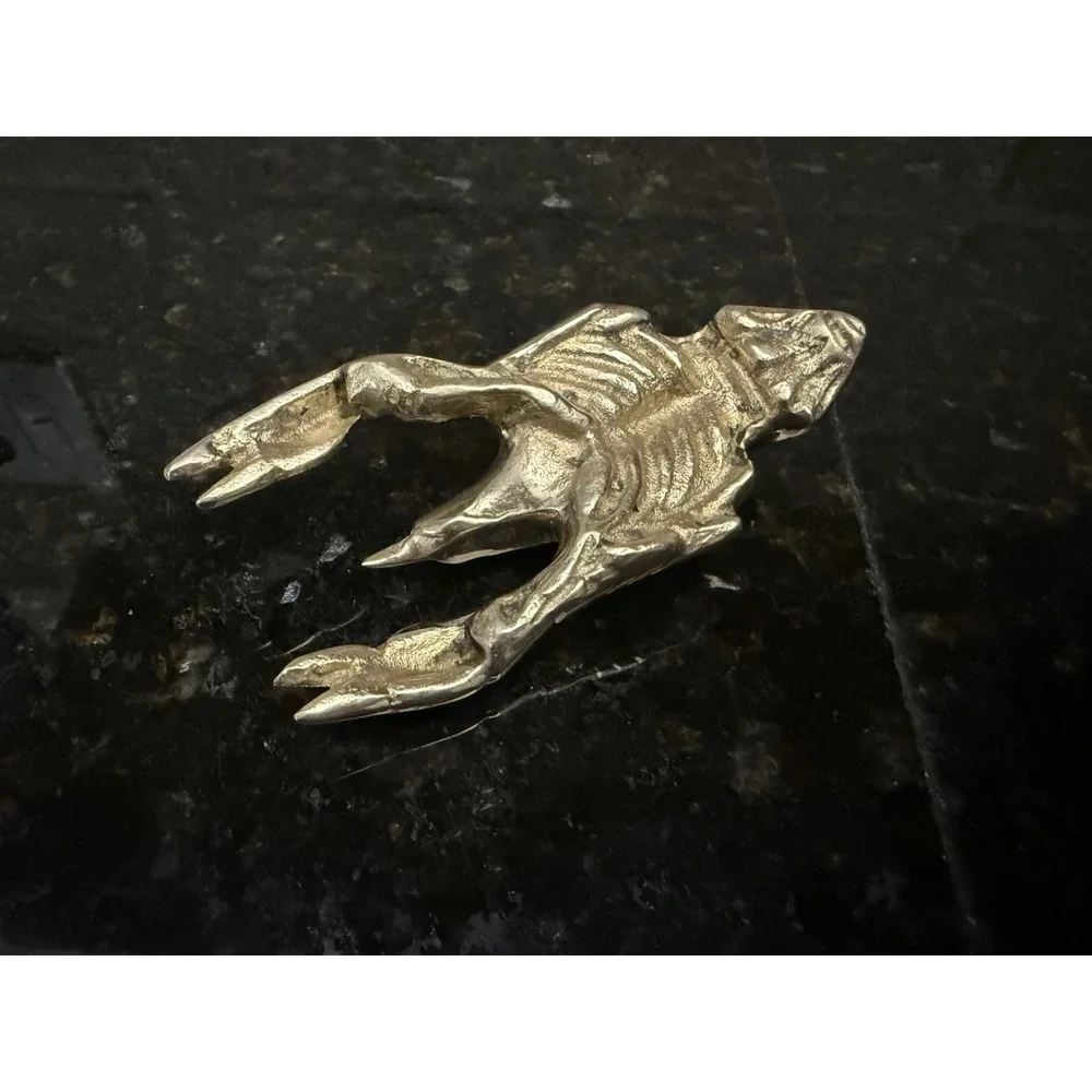 Vintage‎ Brass Lobster Figurine Paper Weight Nautical Ocean Lake Decor 4